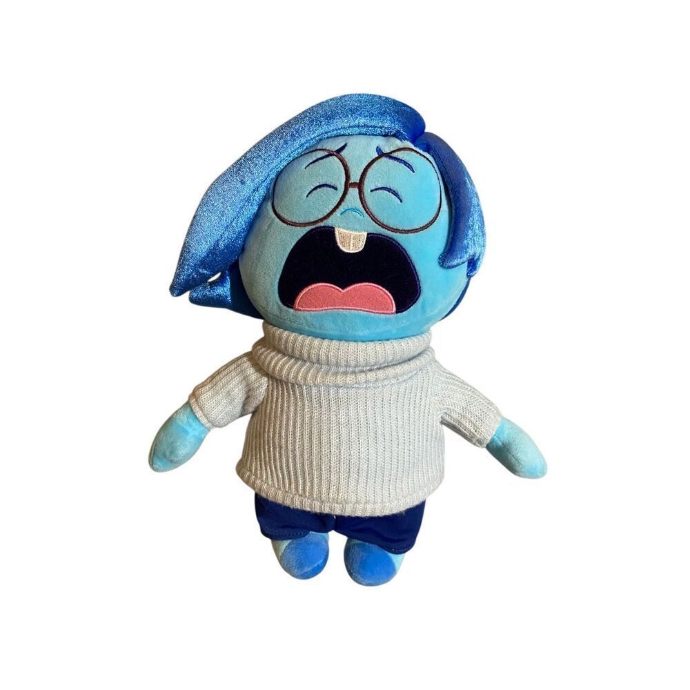 Disney inside out sad cuddly, stuffed, plush doll stuffed animal 12 in